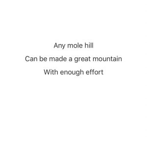 Any mole hill - RunHaiku