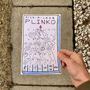 Here's a fun game to play - Pick-a-Lane Plinko