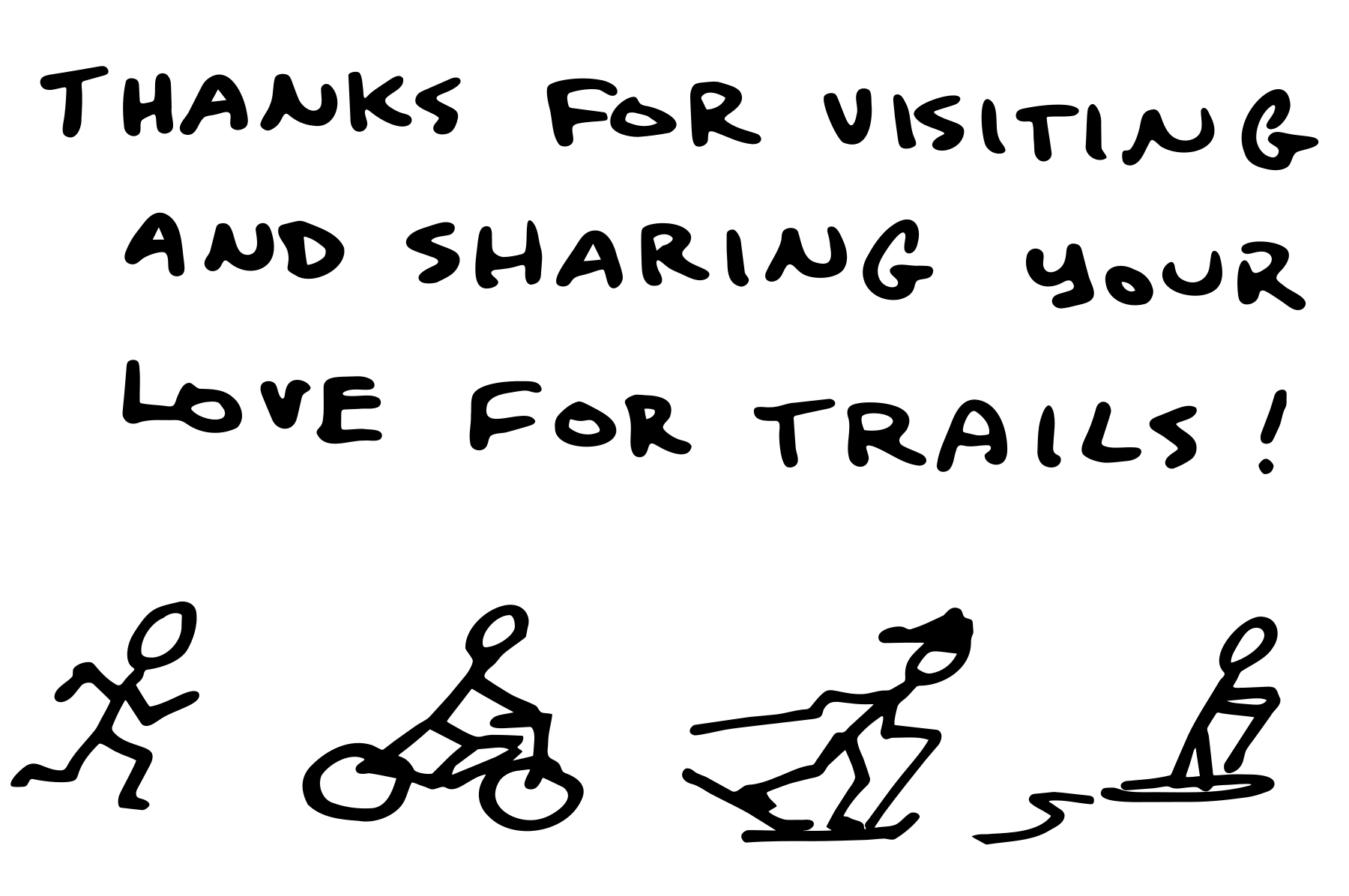 Thanks for visiting and sharing your love for trails! Doodles of running, cycling, skiing, and paddleboarding.